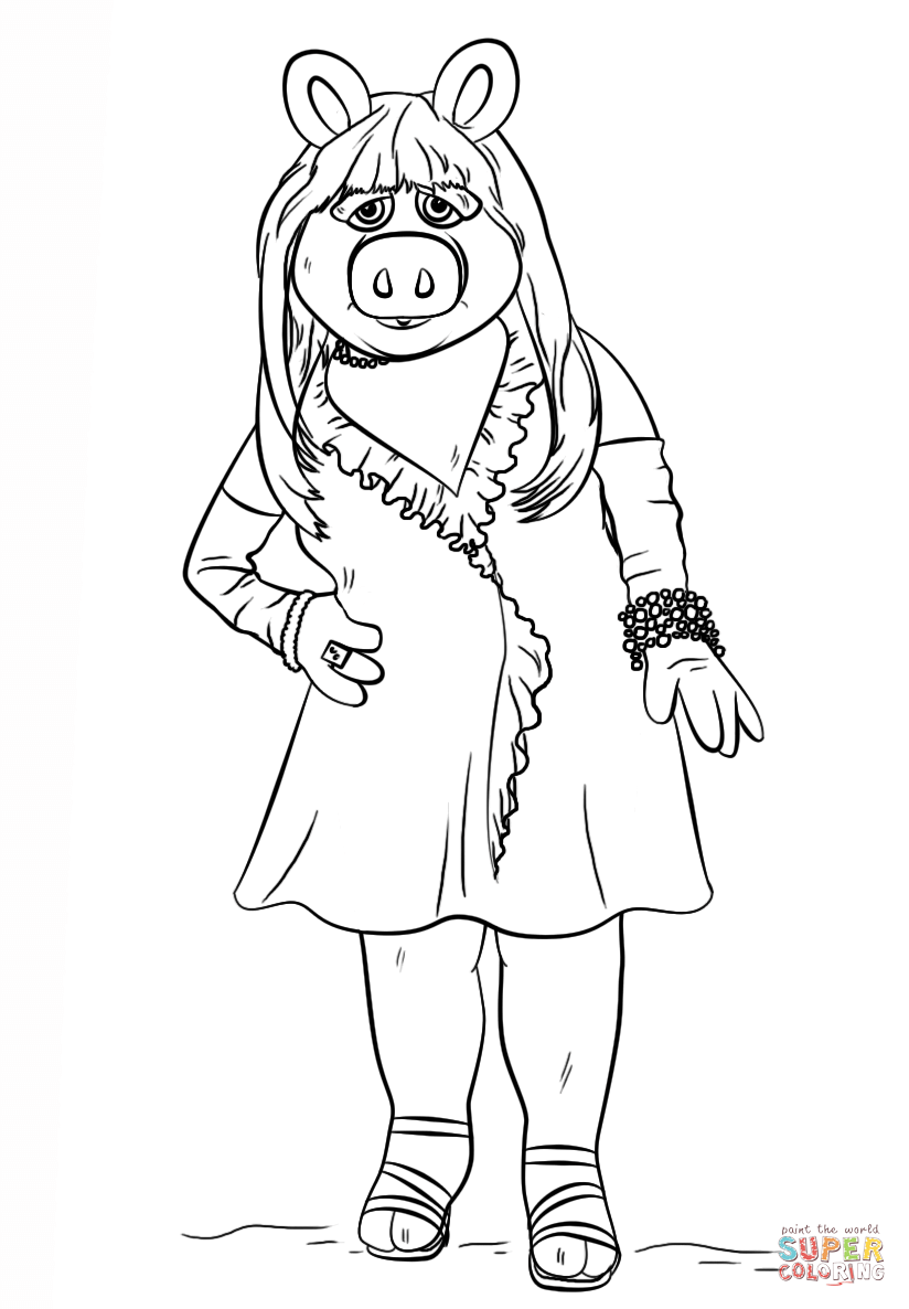 29 Fun Miss Piggy Coloring Page Printable 1