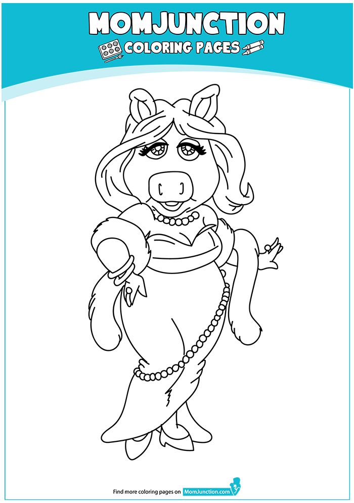 29 Fun Miss Piggy Coloring Page Printable 2