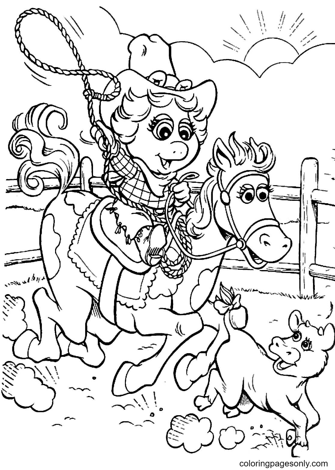 29 Fun Miss Piggy Coloring Page Printable 6