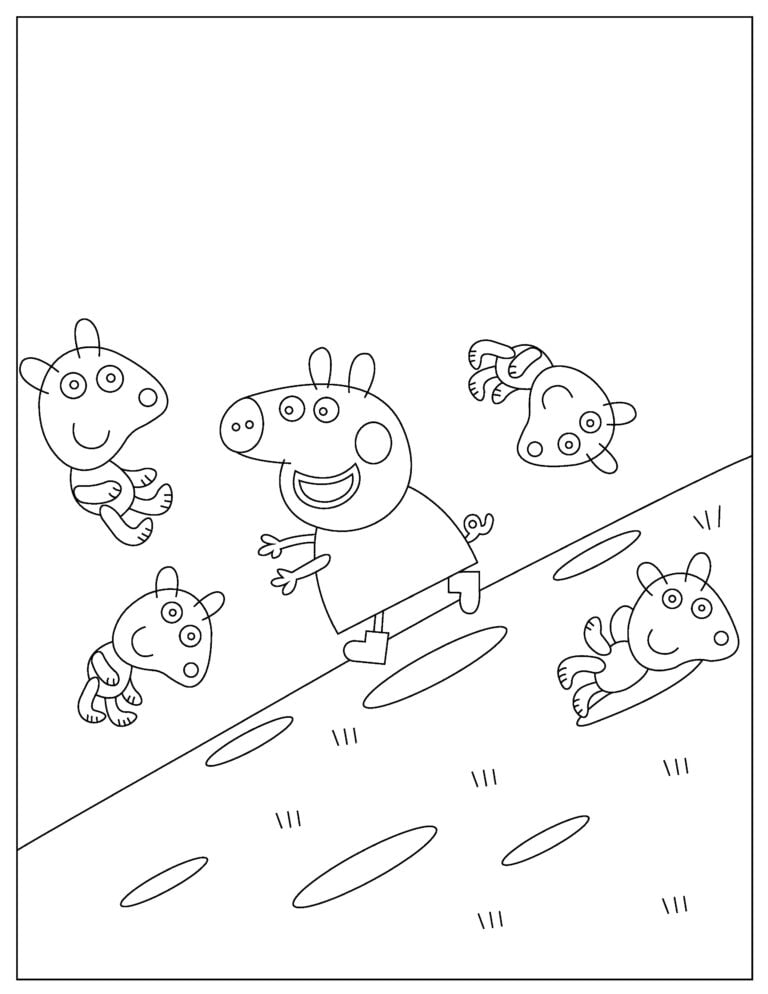 29 Peppa Pig Coloring Pages Printable 12