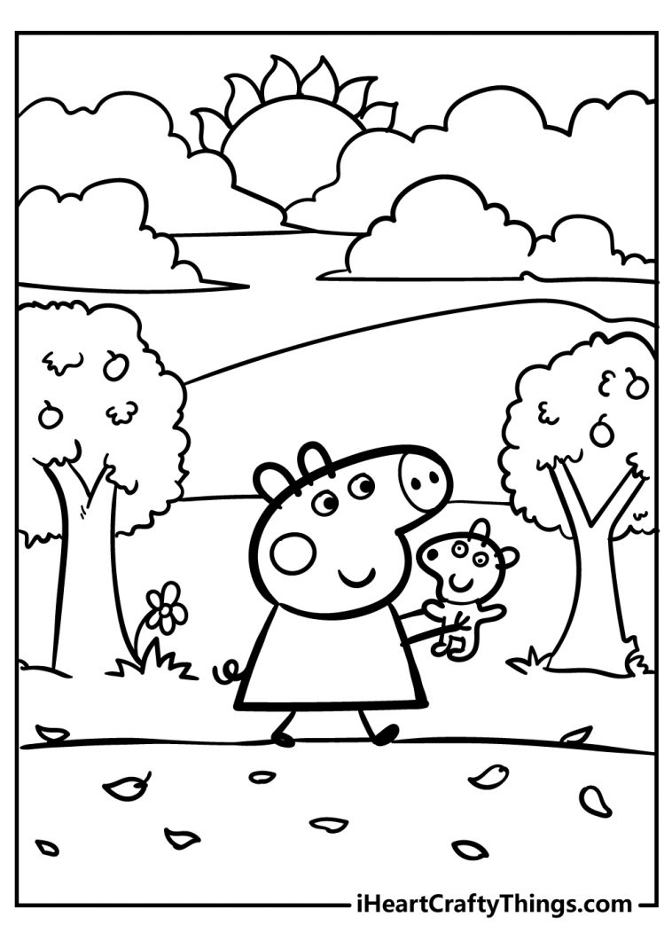 29 Peppa Pig Coloring Pages Printable 5