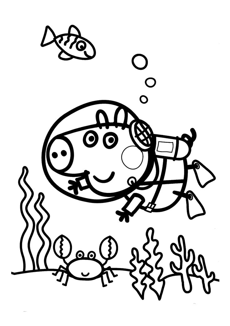 29 Peppa Pig Coloring Pages Printable 8