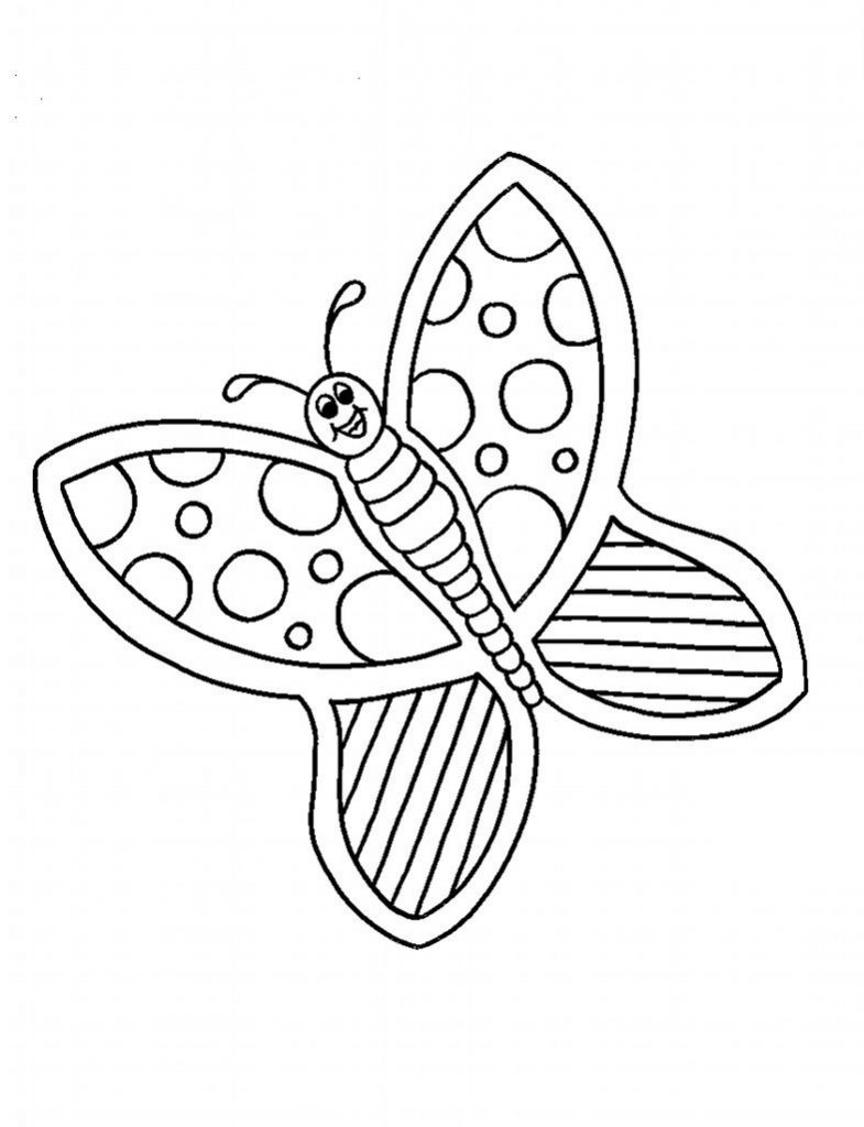 30 Free Butterfly Coloring Pages for Preschoolers Printable 11