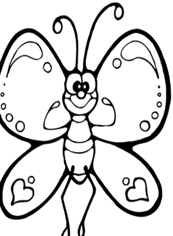 30 Free Butterfly Coloring Pages for Preschoolers Printable 12