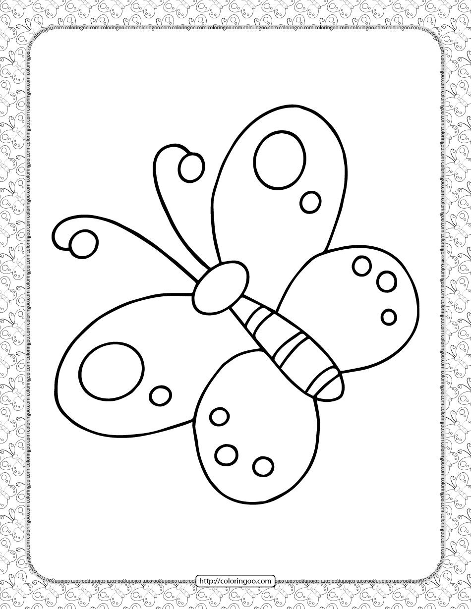 30 Free Butterfly Coloring Pages for Preschoolers Printable 16