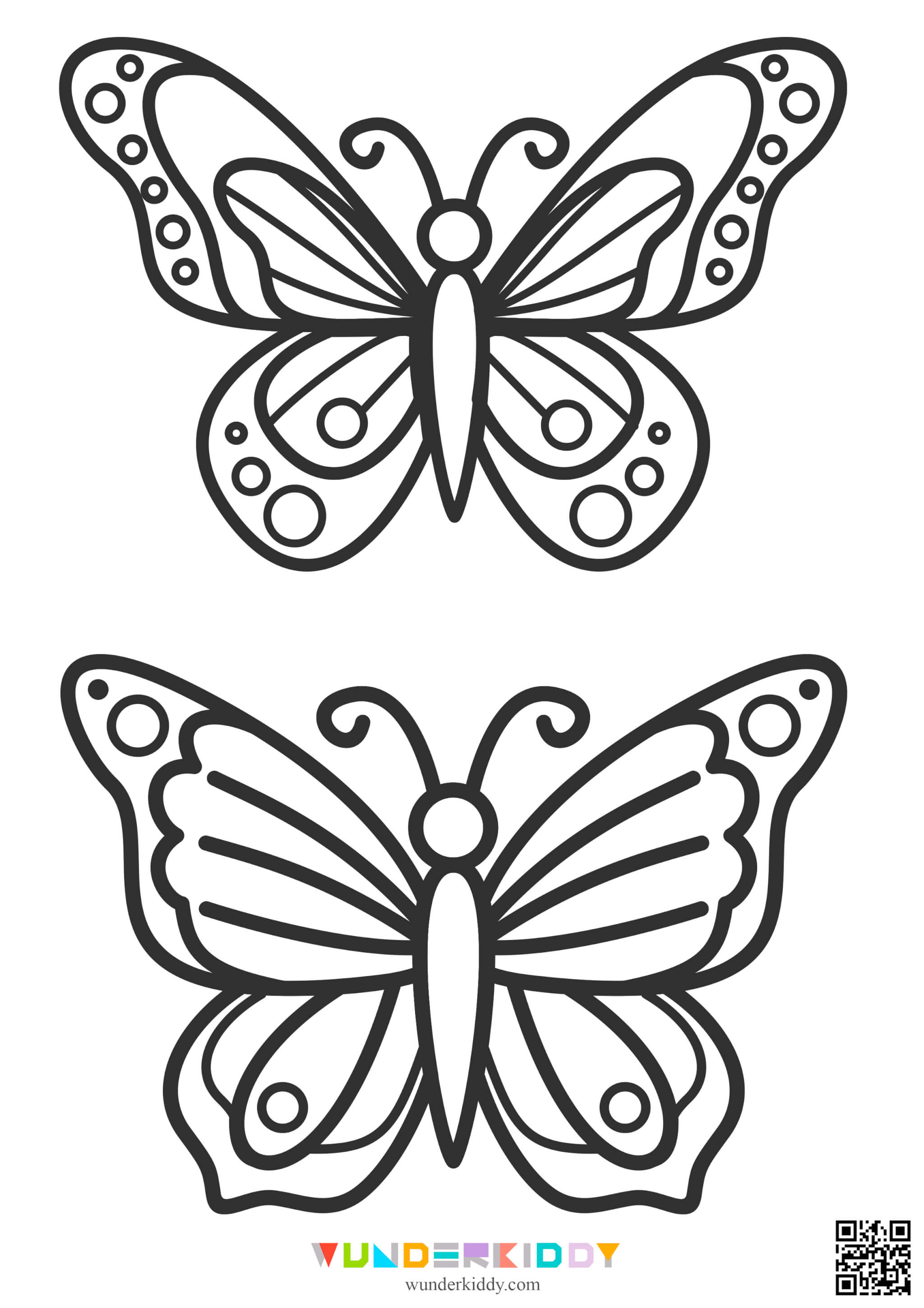 30 Free Butterfly Coloring Pages for Preschoolers Printable 25