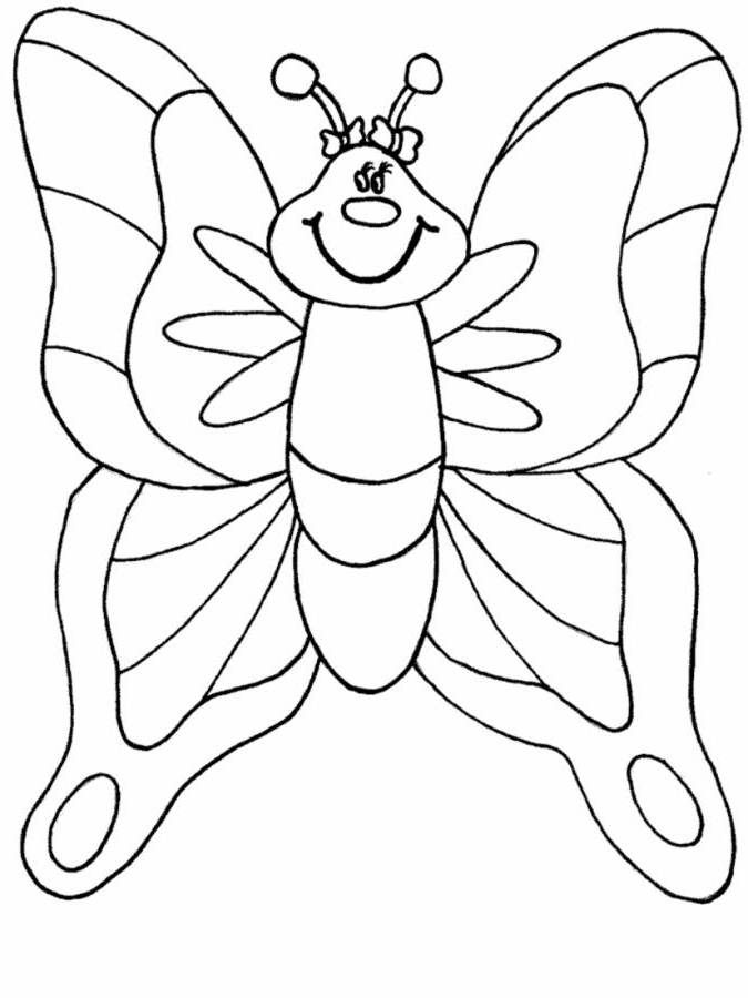 30 Free Butterfly Coloring Pages for Preschoolers Printable 27