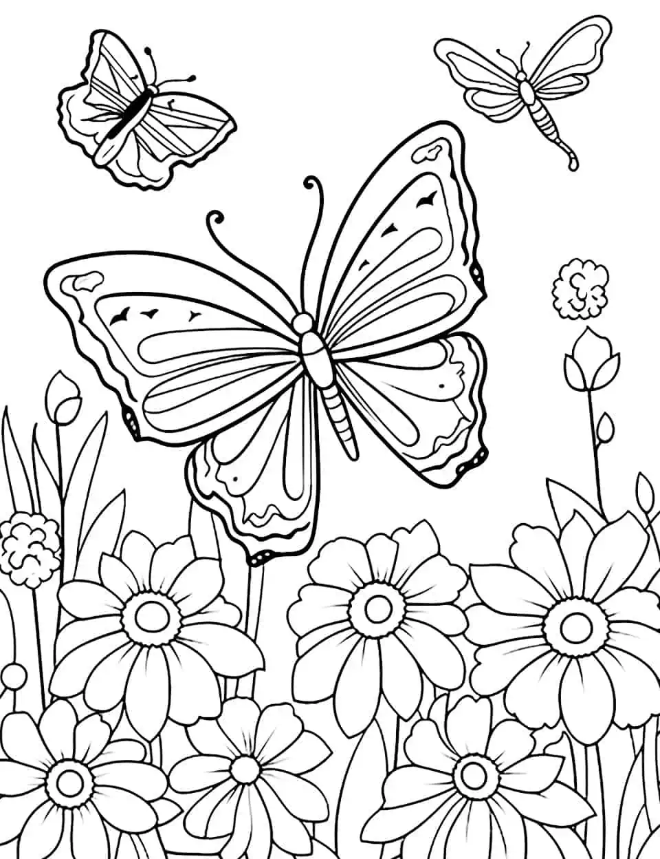 30 Free Butterfly Coloring Pages for Preschoolers Printable 29