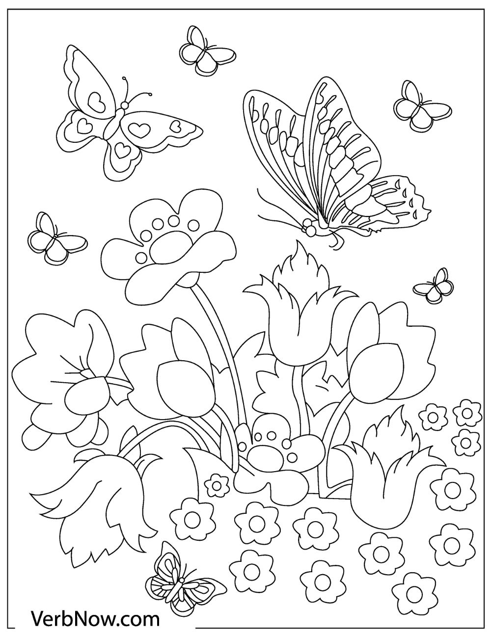 30 Free Butterfly Coloring Pages for Preschoolers Printable 9