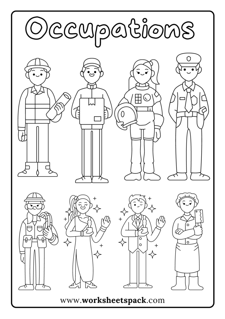 30 Free Career Coloring Pages Printable 29