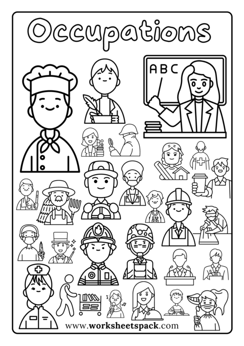 30 Free Career Coloring Pages Printable 6