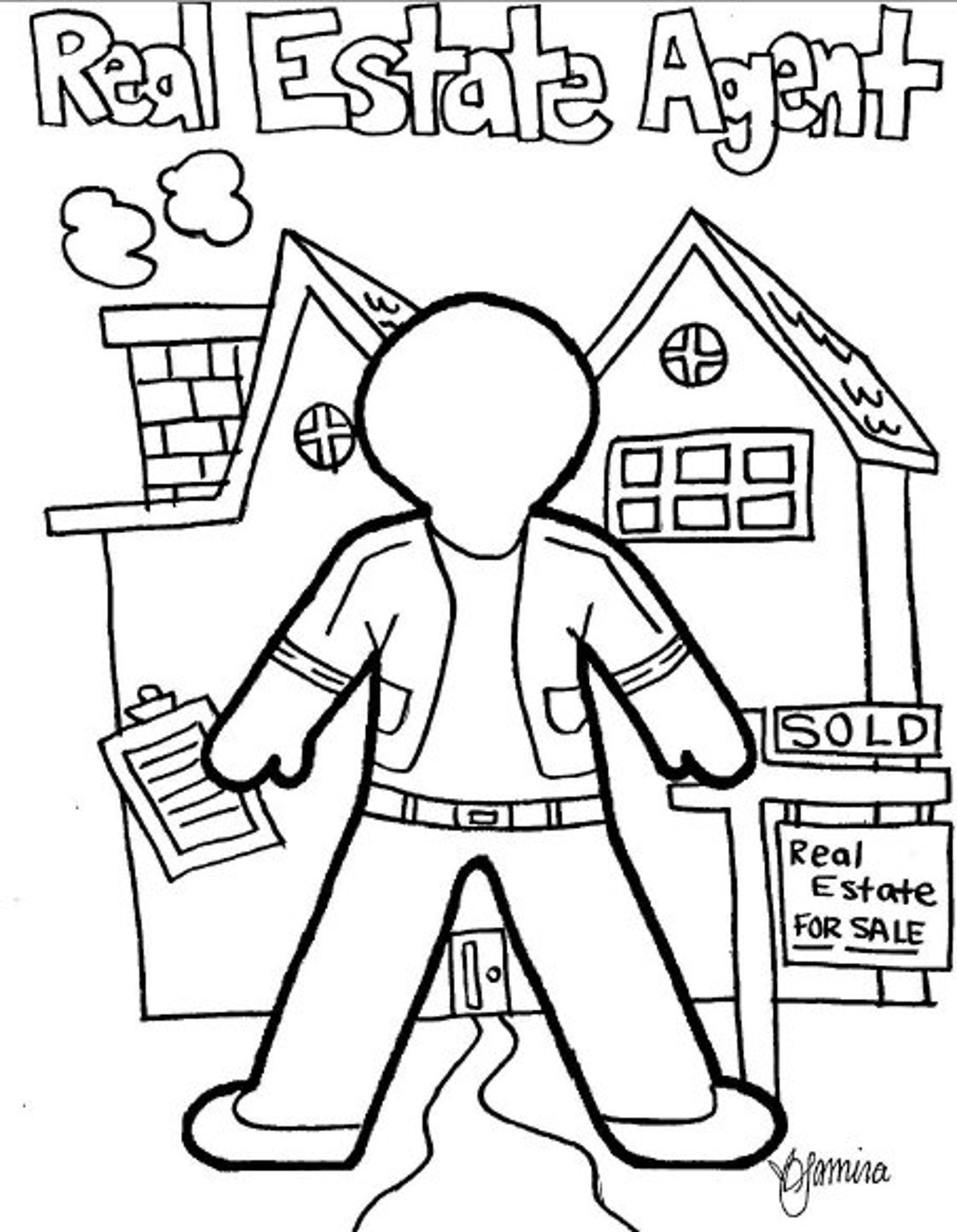 30 Free Career Coloring Pages Printable 7