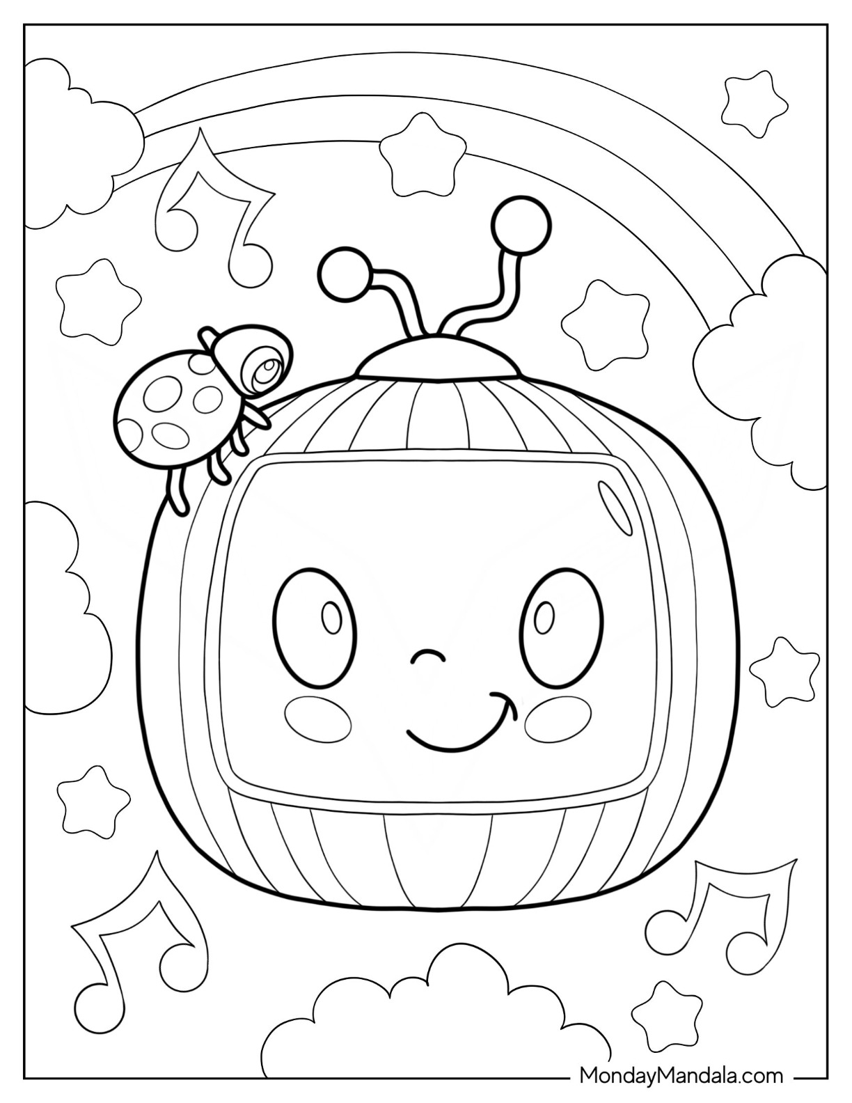 30 Free Printable Cocomelon Coloring Pages 32