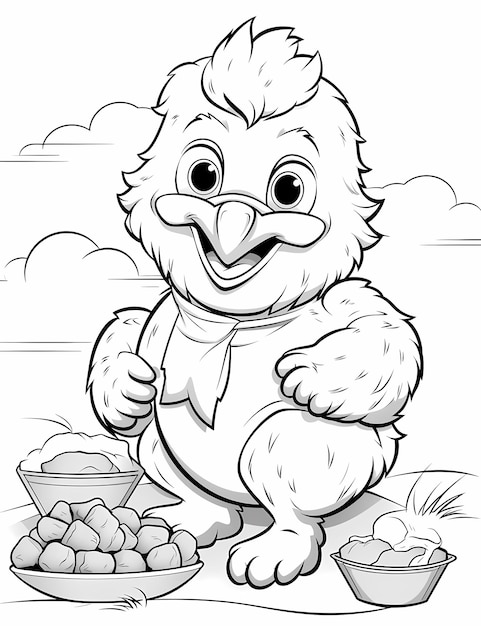 30 Fun Chicken Nugget Coloring Pages Printable 28