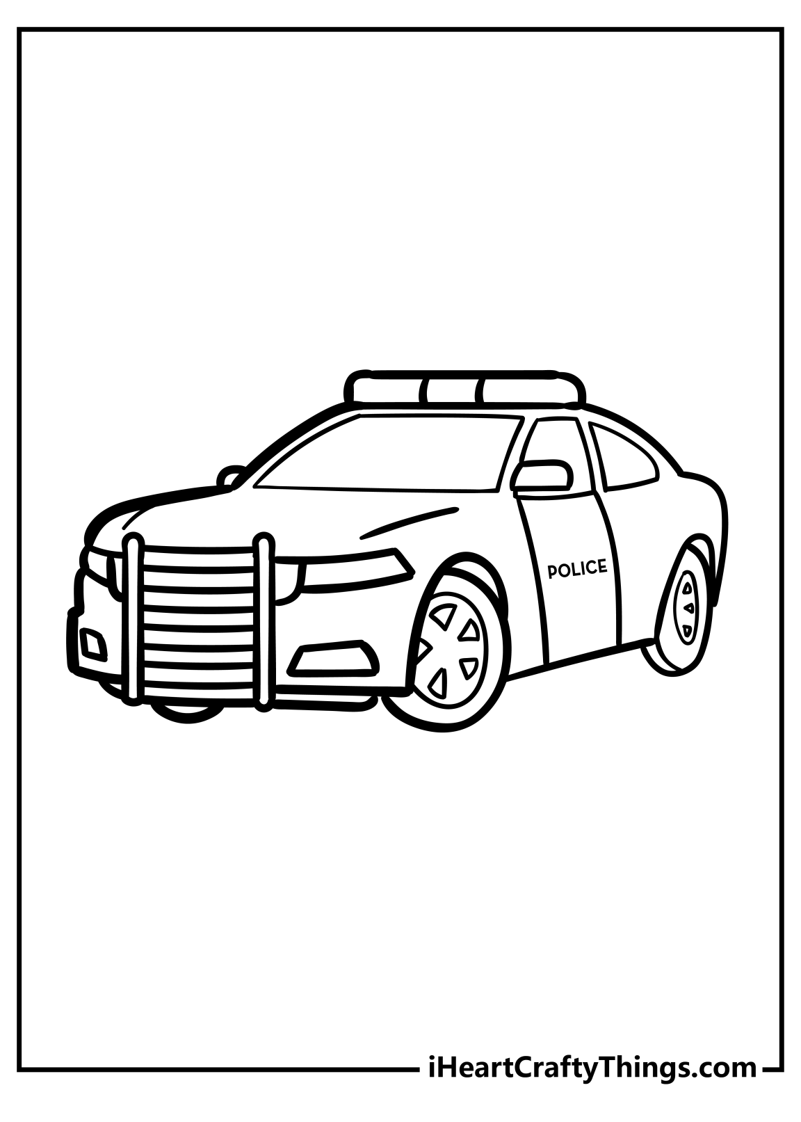 30 Police Car Coloring Pages Printable 1