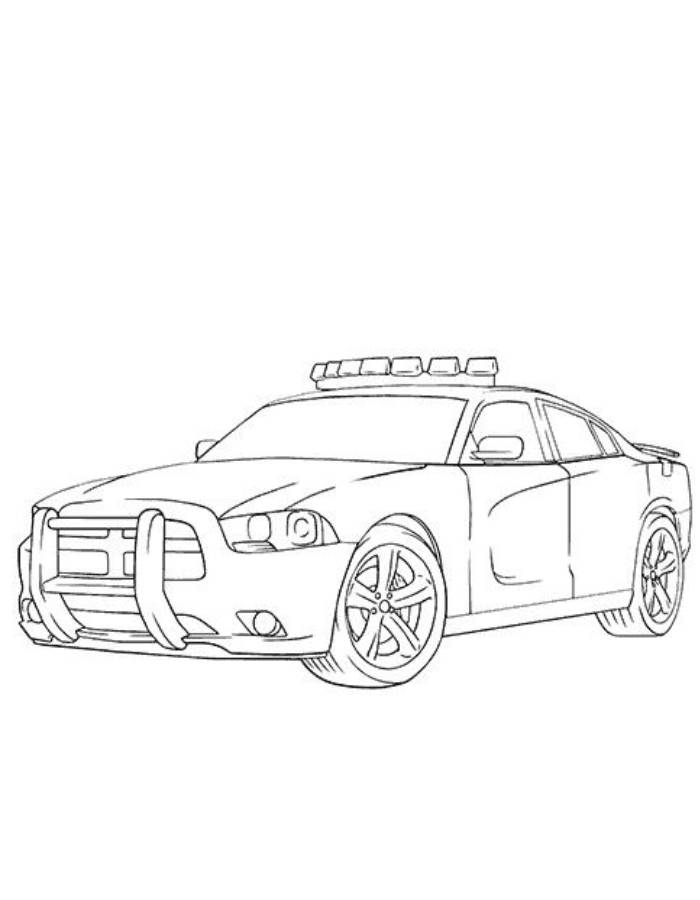 30 Police Car Coloring Pages Printable 13