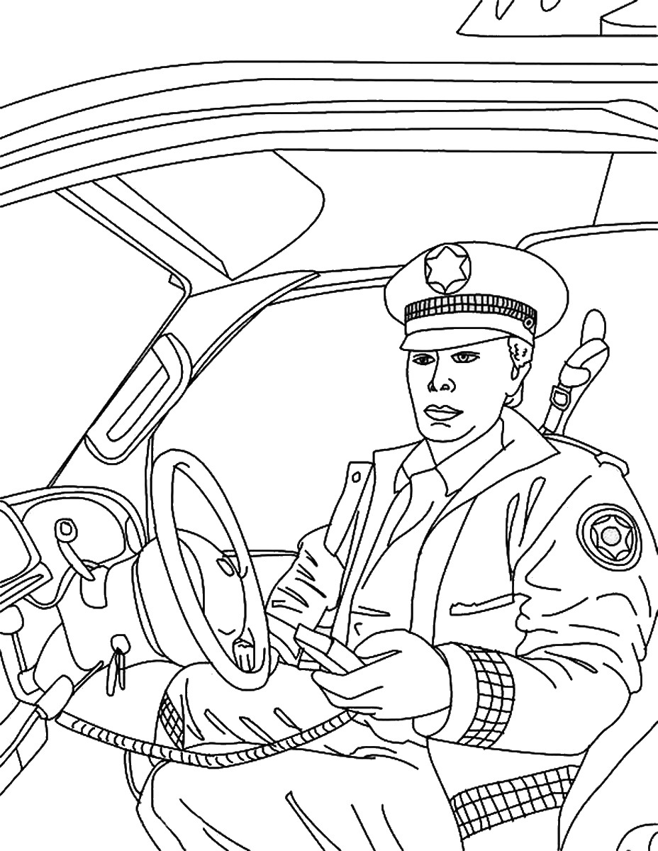 30 Police Car Coloring Pages Printable 16