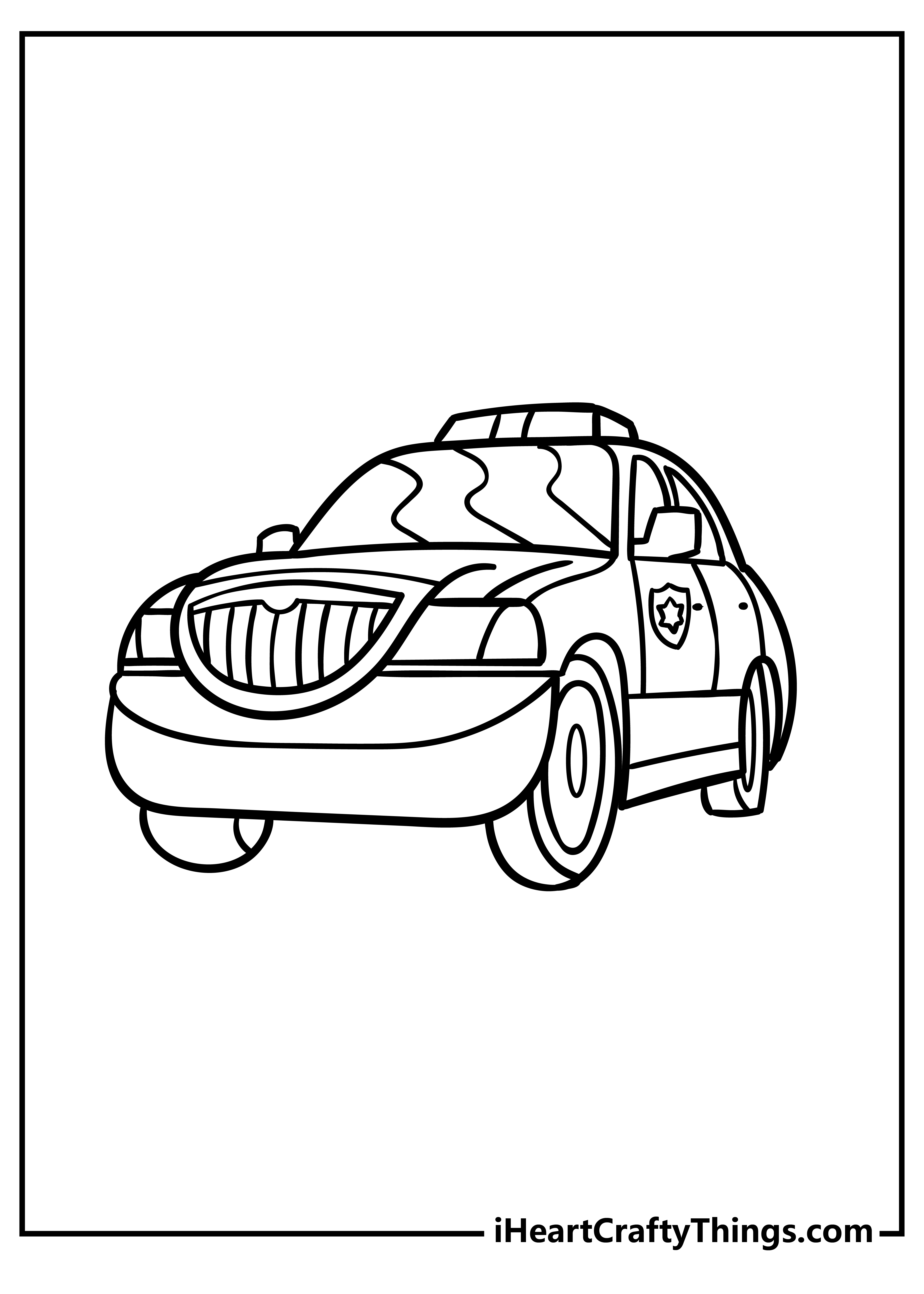 30 Police Car Coloring Pages Printable 2