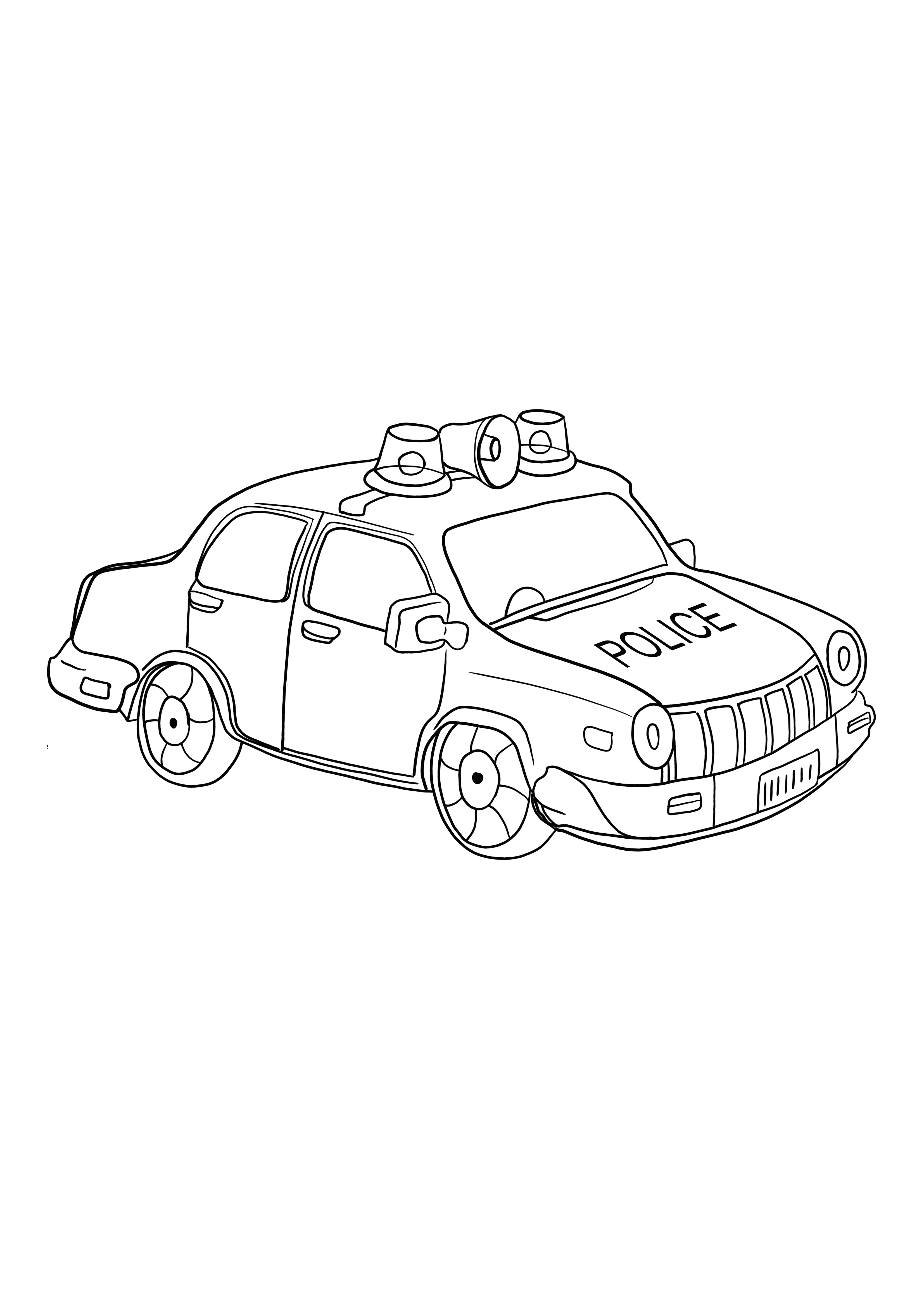 30 Police Car Coloring Pages Printable 22