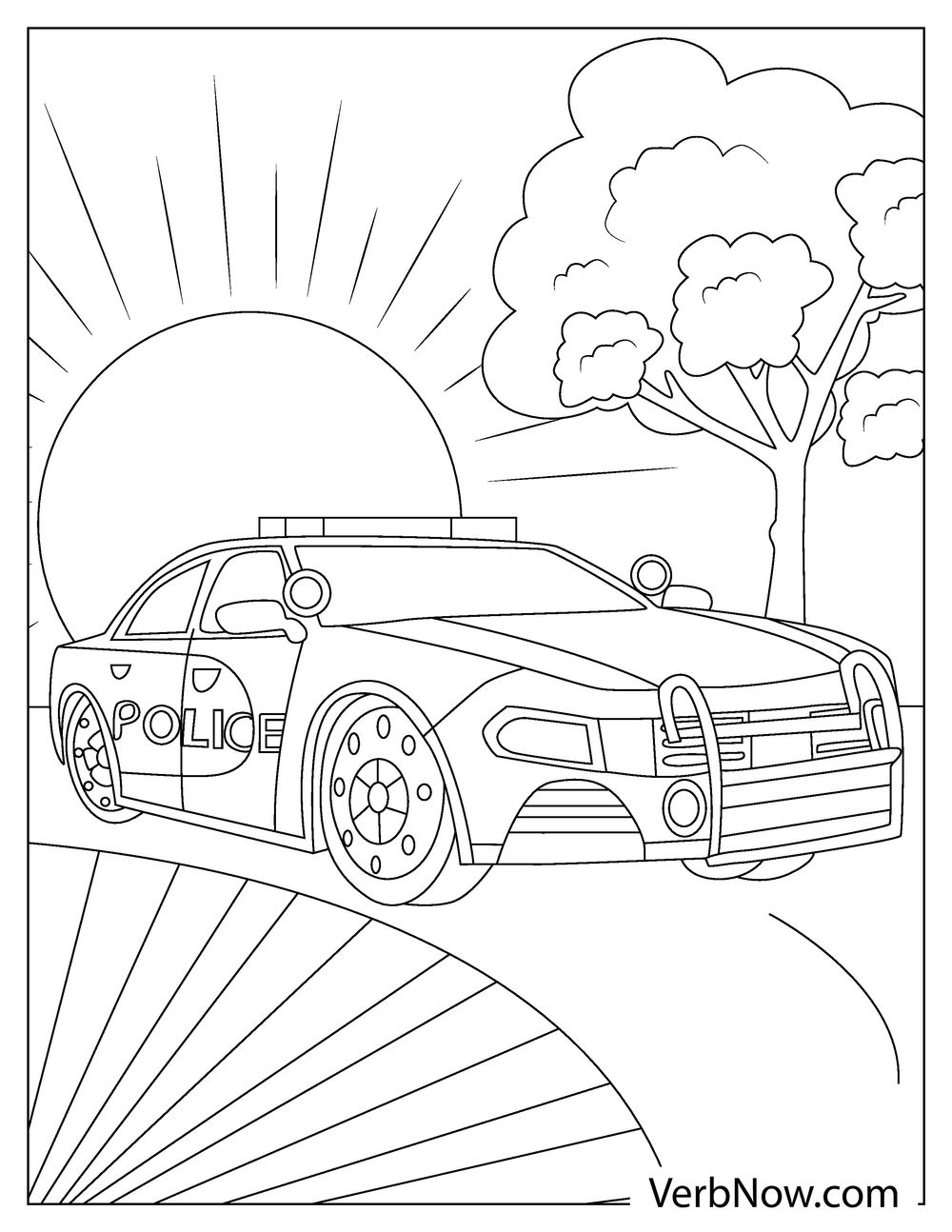 30 Police Car Coloring Pages Printable 29