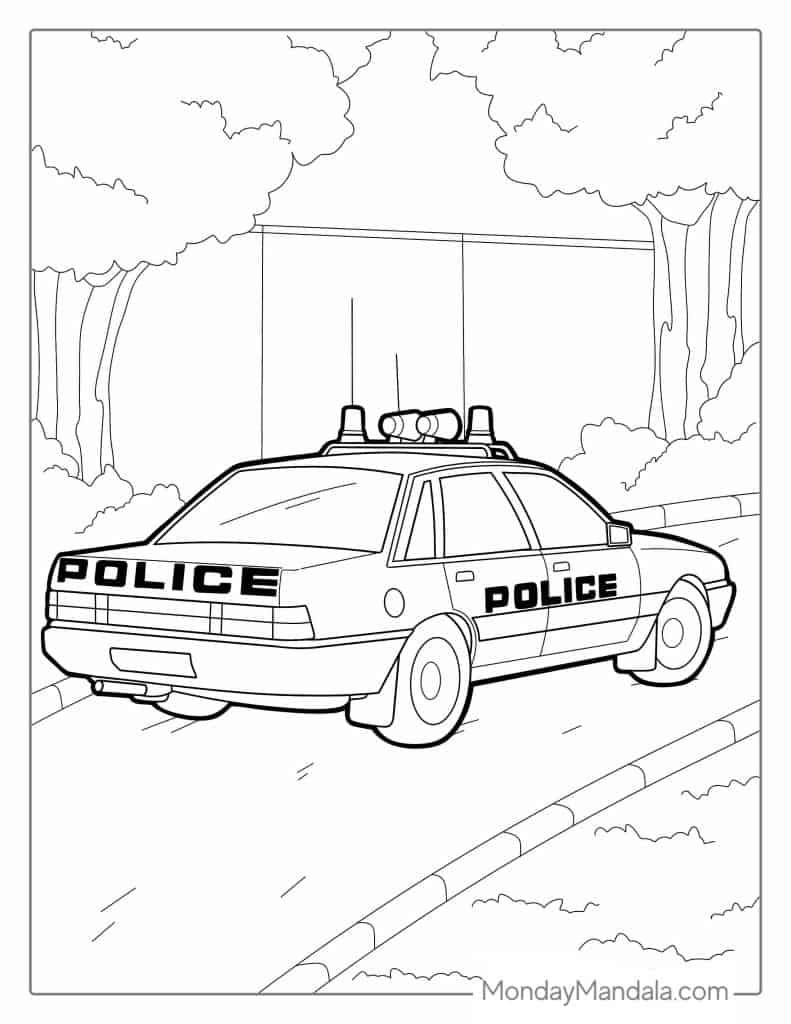 30 Police Car Coloring Pages Printable 32