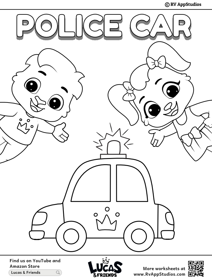 30 Police Car Coloring Pages Printable 33