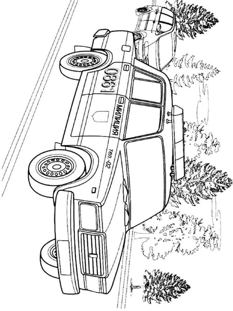 30 Police Car Coloring Pages Printable 5