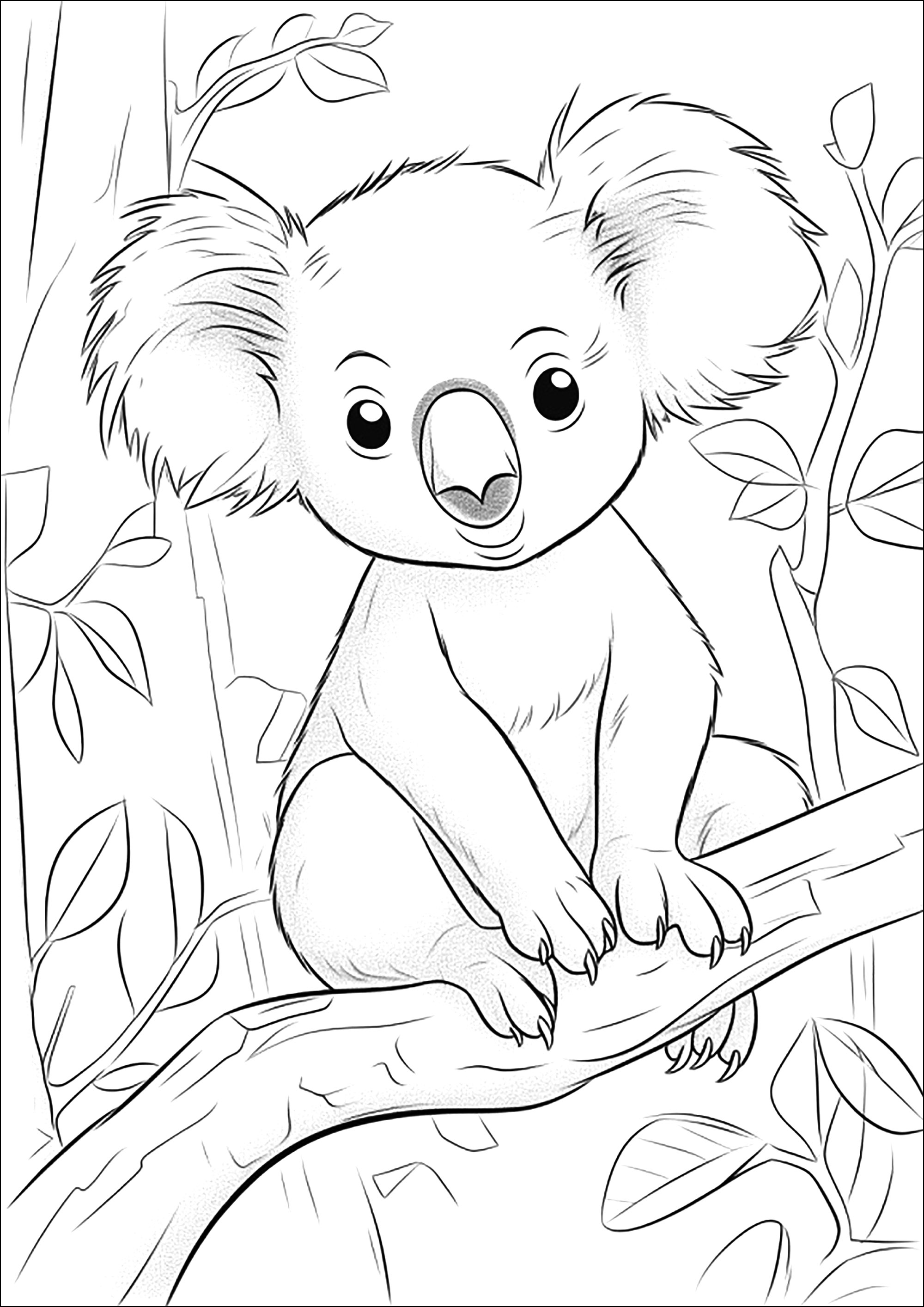 31 Adorable Koalas Coloring Pages Printable 3