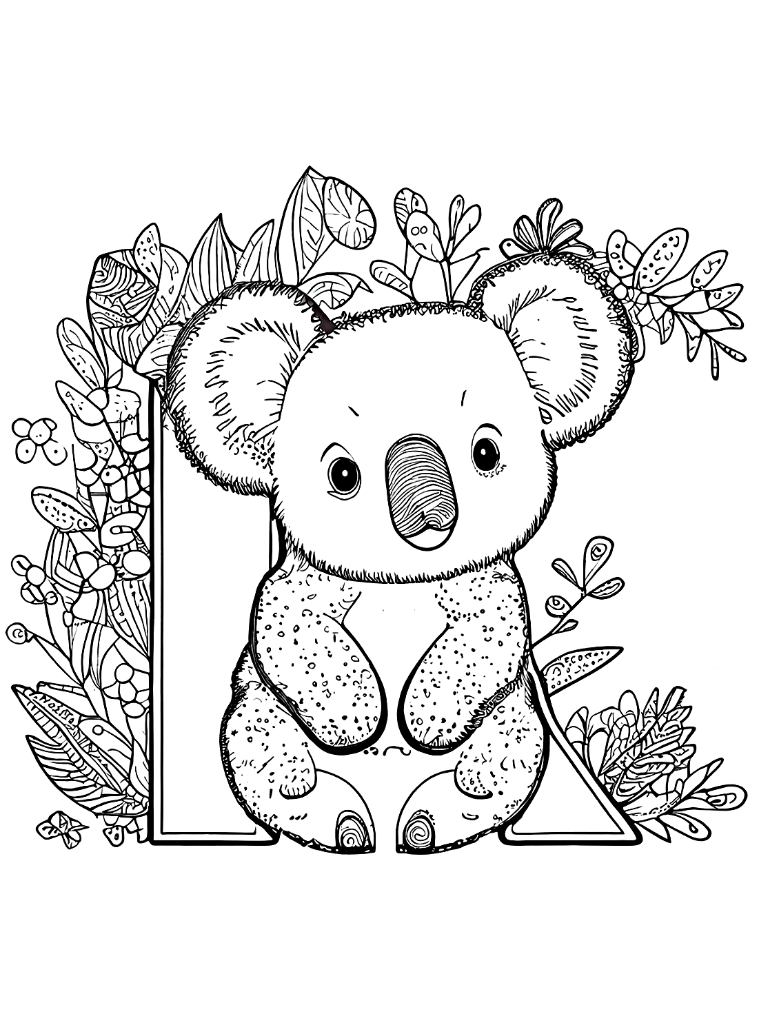 31 Adorable Koalas Coloring Pages Printable 7