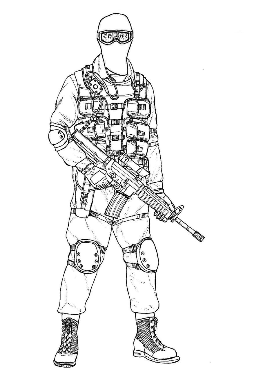 31 Awesome Soldier Coloring Pages Printable 2