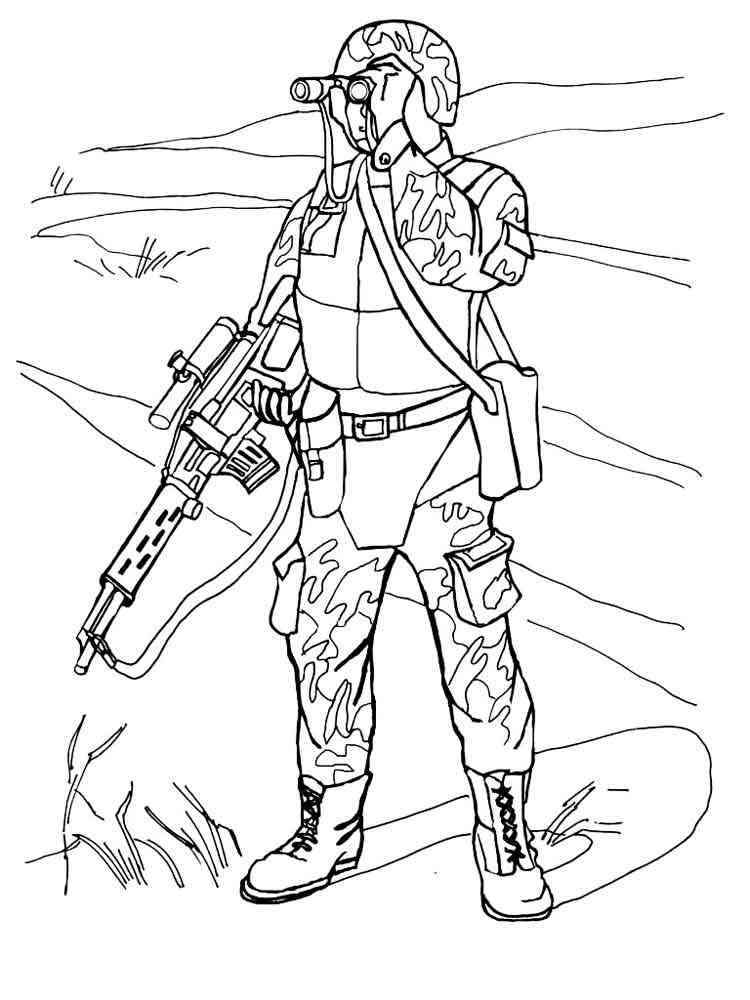 31 Awesome Soldier Coloring Pages Printable 5