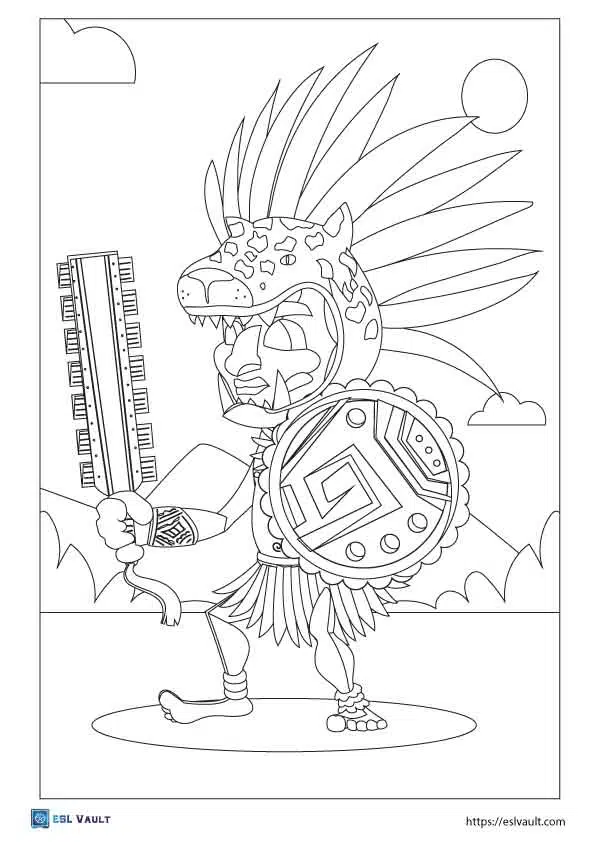 31 Aztec Art Coloring Pages Printable 12