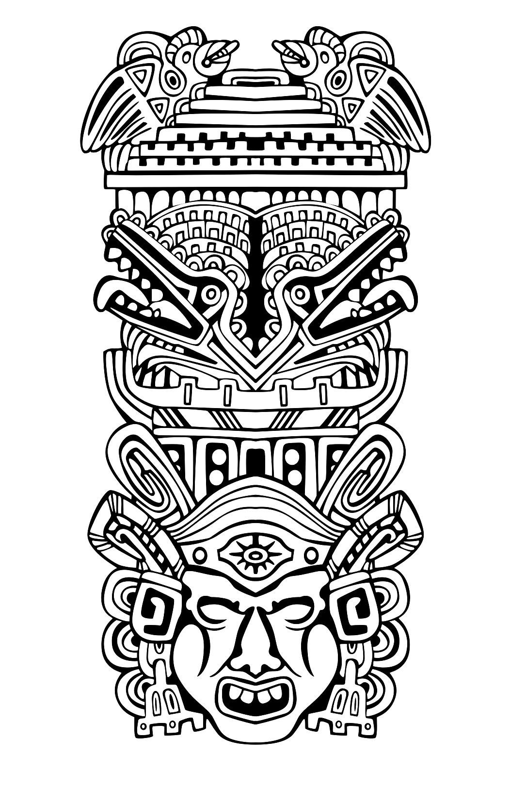 31 Aztec Art Coloring Pages Printable 15