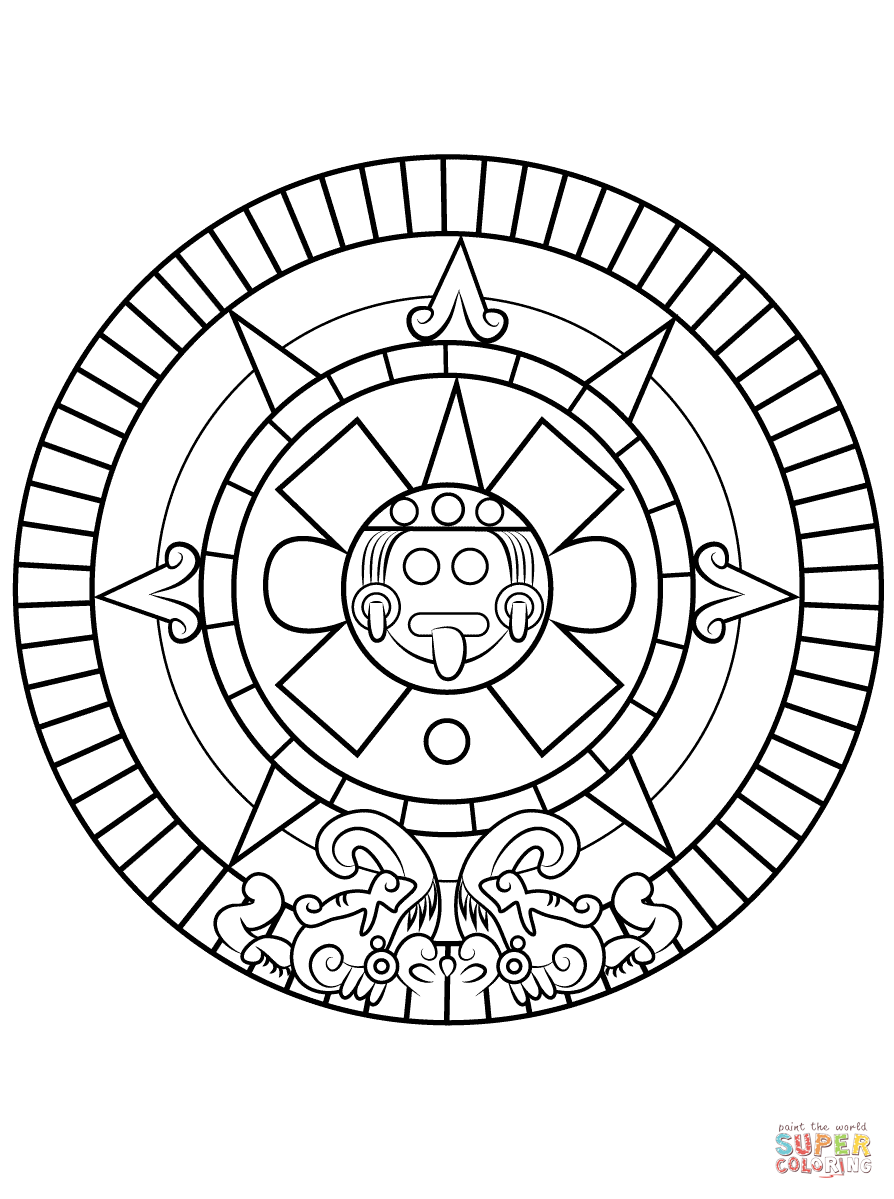 31 Aztec Art Coloring Pages Printable 2