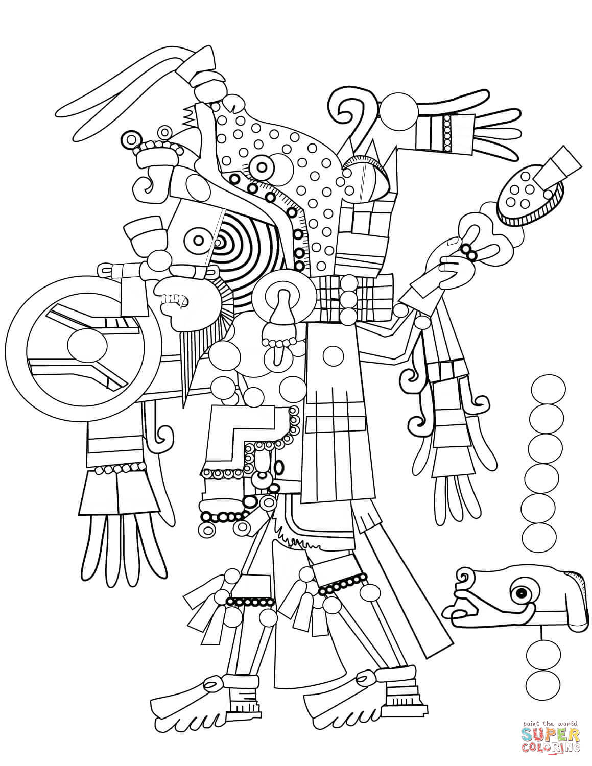 31 Aztec Art Coloring Pages Printable 24