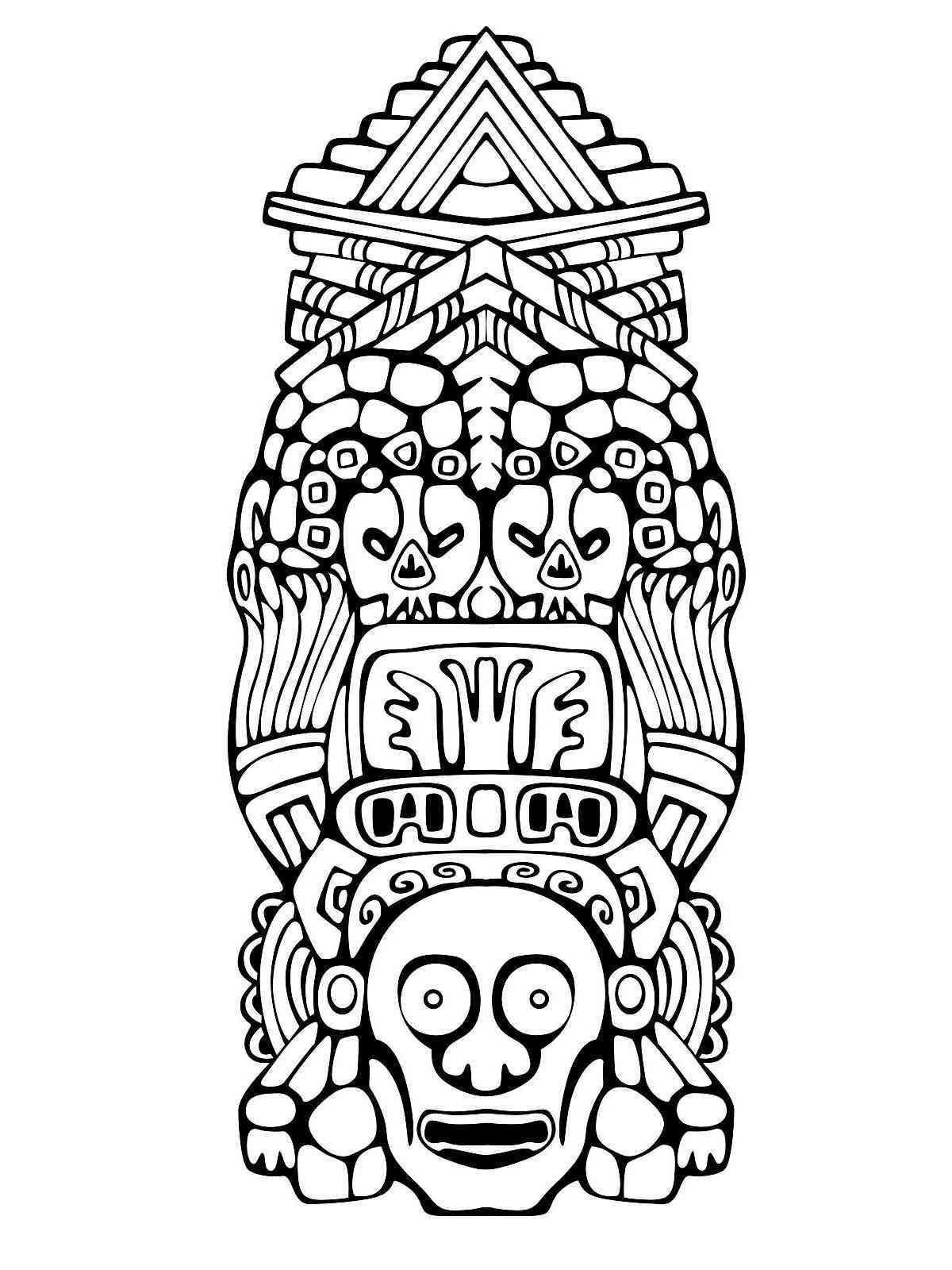 31 Aztec Art Coloring Pages Printable 26