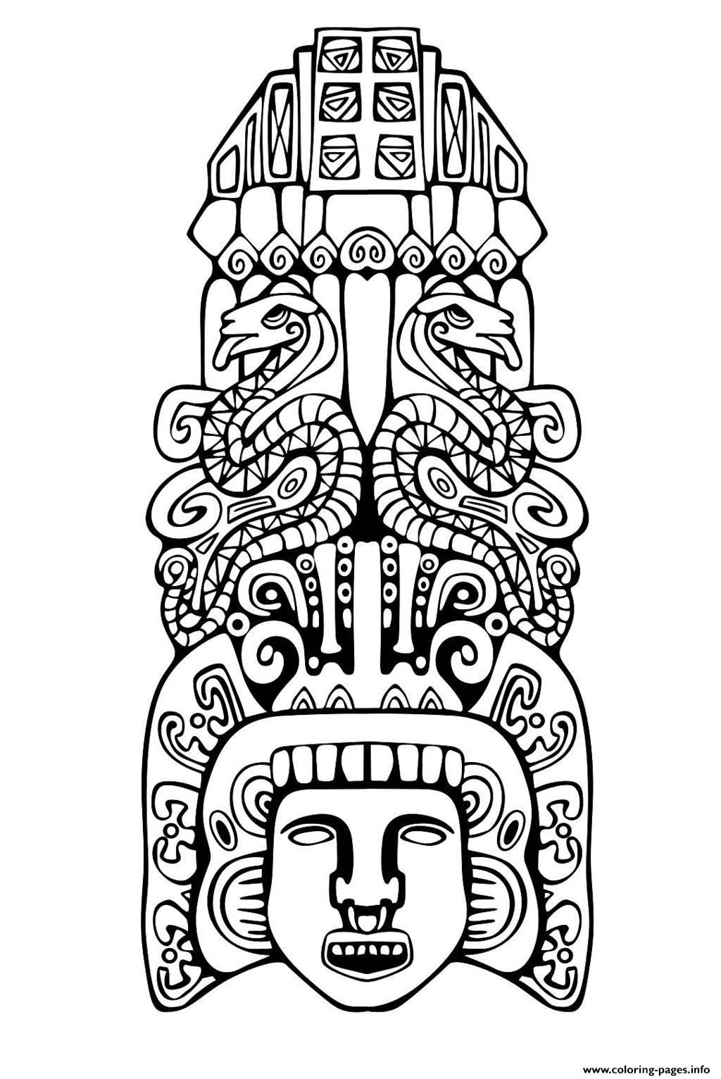 31 Aztec Art Coloring Pages Printable 31