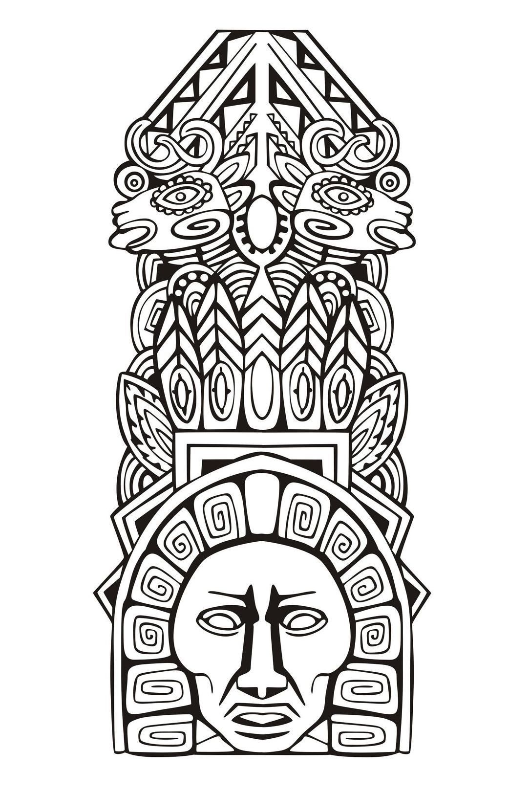 31 Aztec Art Coloring Pages Printable 34