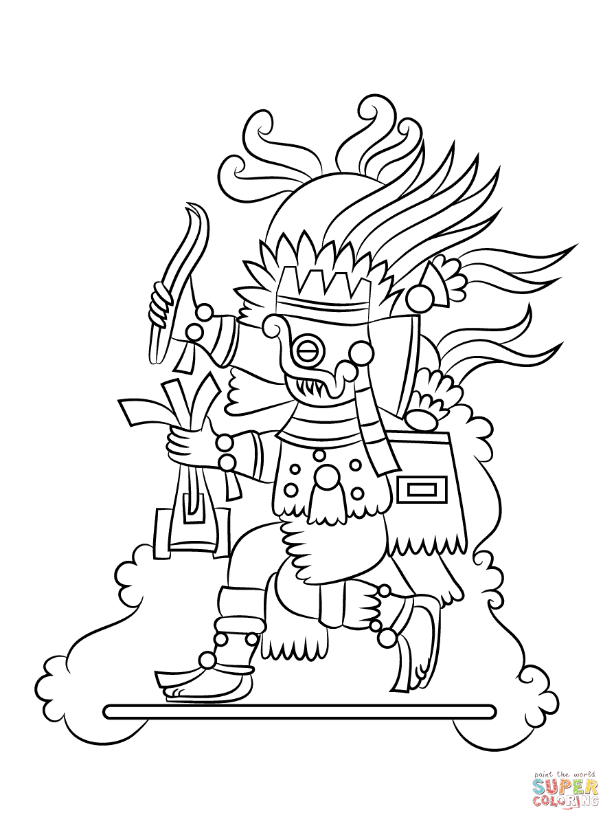 31 Aztec Art Coloring Pages Printable 4