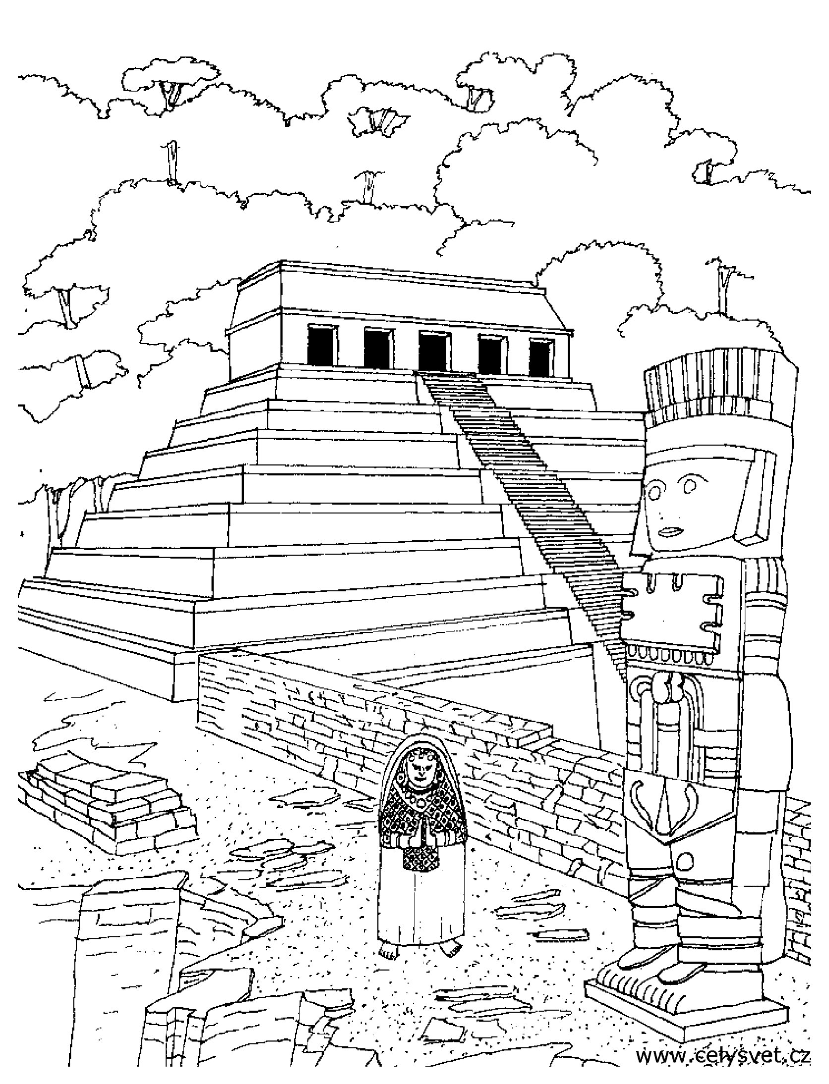 31 Aztec Art Coloring Pages Printable 7