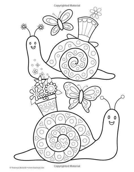 31 Charming Snail Coloring Pages Printable 8