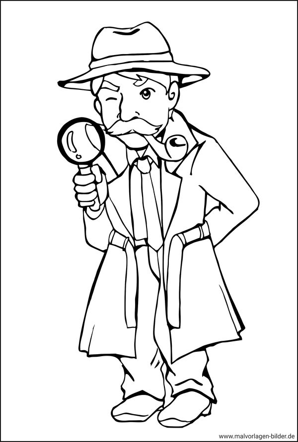 31 Exciting Detective Coloring Pages Printable 10