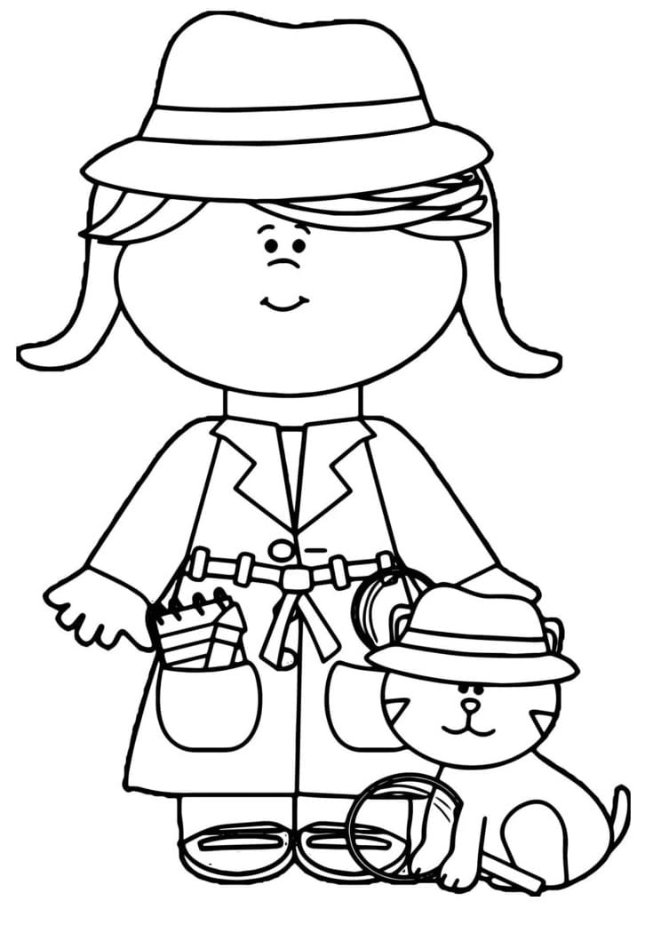 31 Exciting Detective Coloring Pages Printable 25