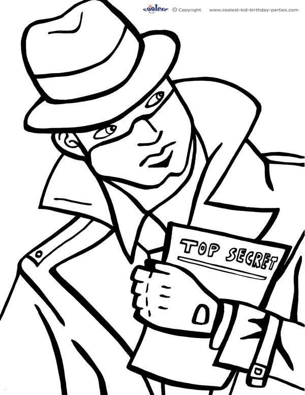 31 Exciting Detective Coloring Pages Printable 7