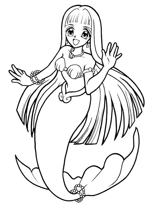 31 Fun Mermaid Coloring Pages for Kids Printable 17