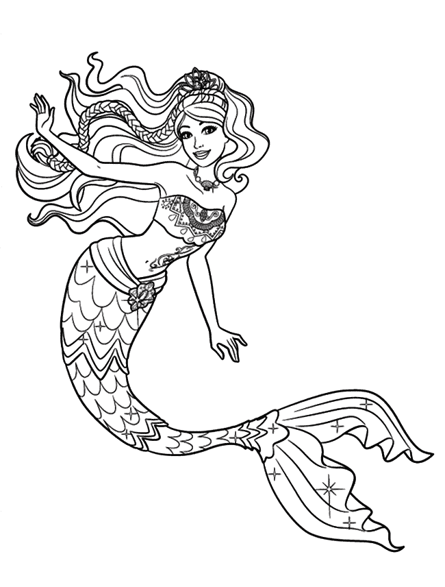 31 Fun Mermaid Coloring Pages for Kids Printable 22