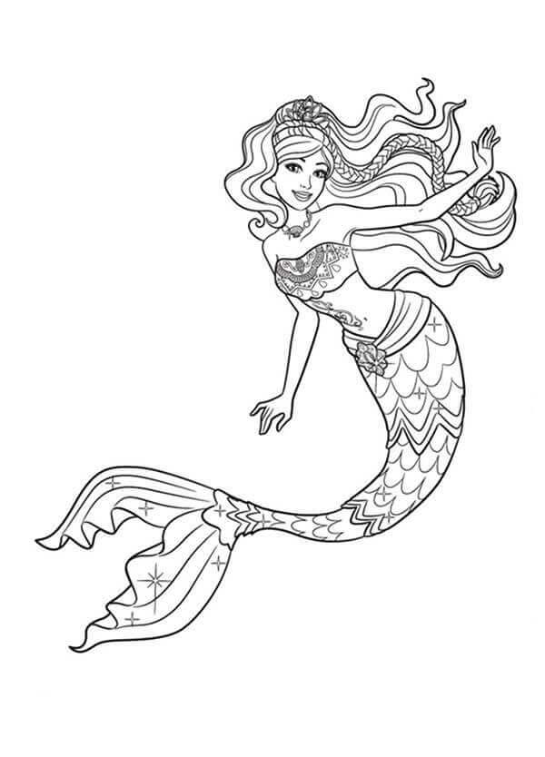 31 Fun Mermaid Coloring Pages for Kids Printable 29