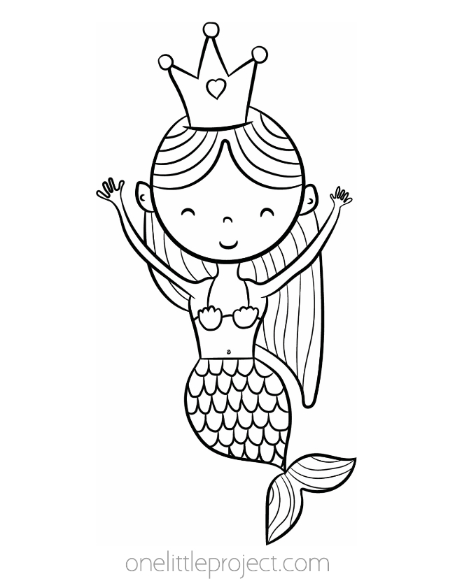 31 Fun Mermaid Coloring Pages for Kids Printable 31