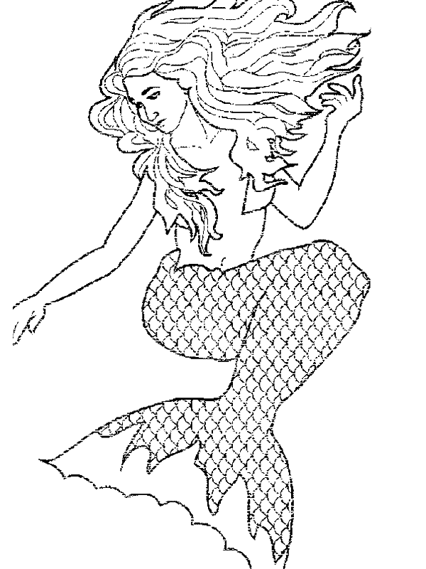 31 Fun Mermaid Coloring Pages for Kids Printable 7