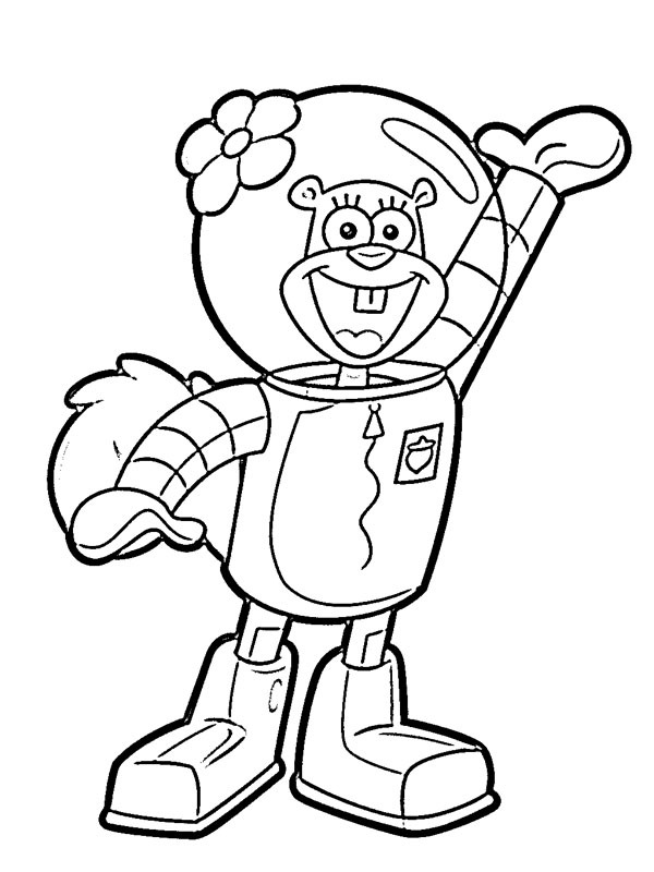 31 Fun Sandy Cheeks Coloring Pages Printable 1